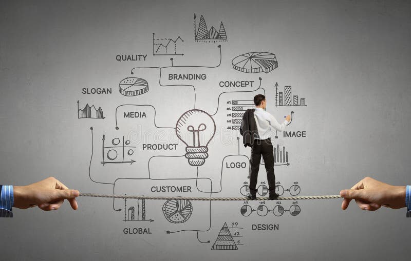 Eu tenho um grande plano Meios mistos imagem de stock royalty free