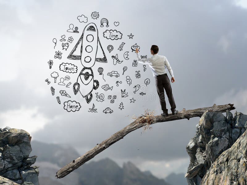 Eu tenho um grande plano Meios mistos foto de stock royalty free