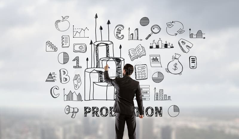 Eu tenho um grande plano Meios mistos imagens de stock royalty free