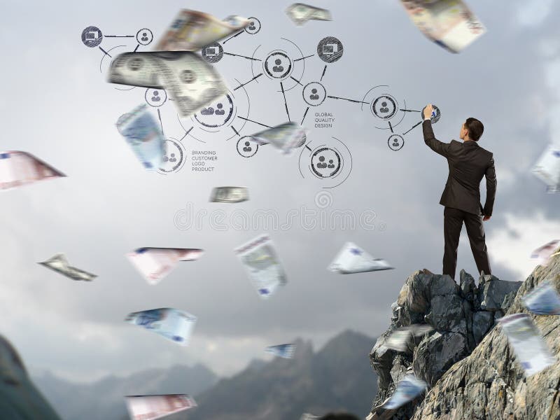 Eu tenho um grande plano Meios mistos imagem de stock