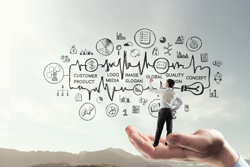 Eu tenho um grande plano Meios mistos fotos de stock royalty free