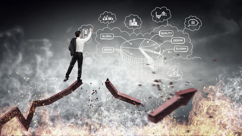 Eu tenho um grande plano Meios mistos imagens de stock