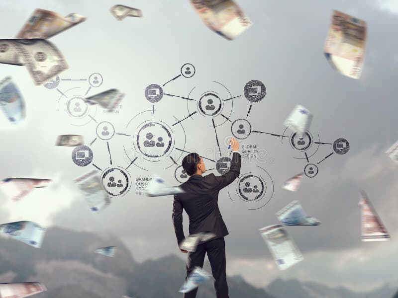 Eu tenho um grande plano Meios mistos imagens de stock royalty free