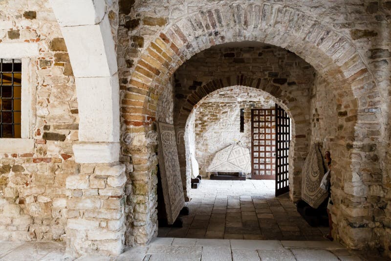 Euphrasian Church Atrium in Porec stock photography