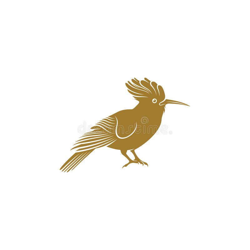 Eurasian Hoopoe Bird Vector Illustration. Eurasian Hoopoe Bird Logo