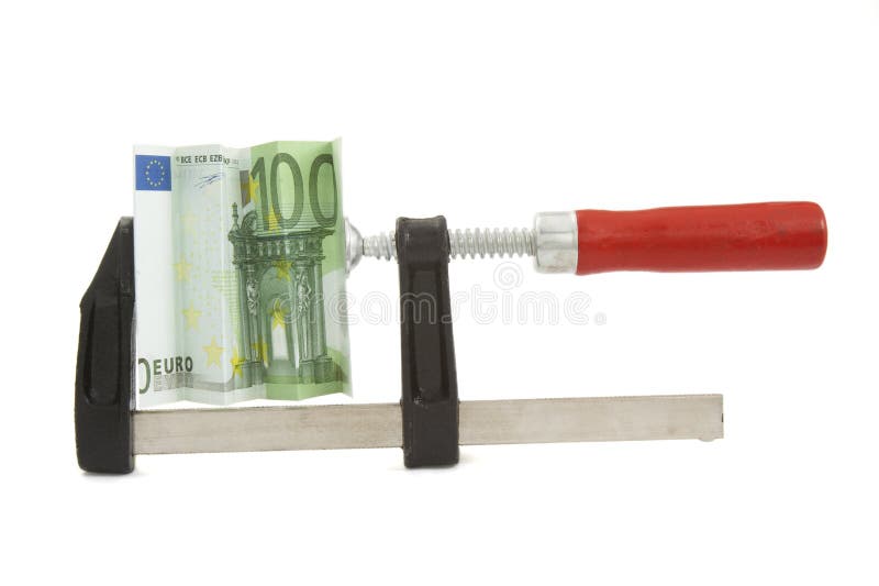 Euro 1 di pressione immagine stock libera da diritti Euro 1 di pressione immagine stock libera da diritti