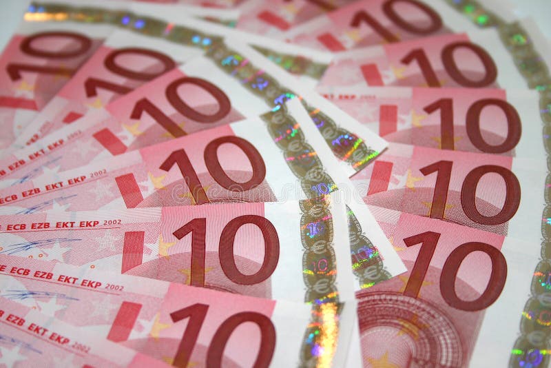 Euro 10 contas imagem de stock royalty free Euro 10 contas imagem de stock royalty free