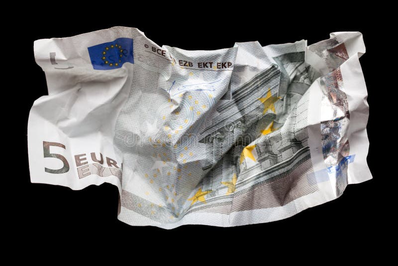 Euro argent froissé photographie stock libre de droits Euro argent froissé photographie stock libre de droits