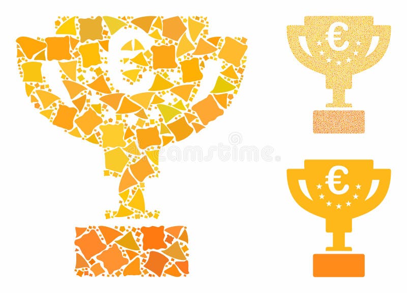 Euro award cup Mosaic Icon of Rough Parts royalty free illustration