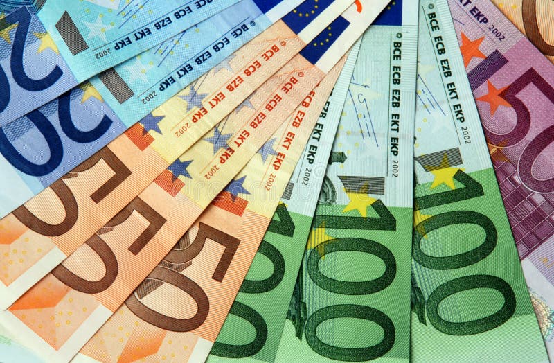 Euro bank notes royalty free stock photo