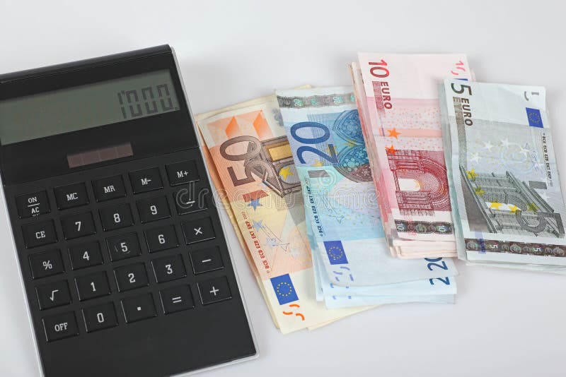 Euro Banknotes, Calculator, 1000 Euro Stock Photo Image of companies