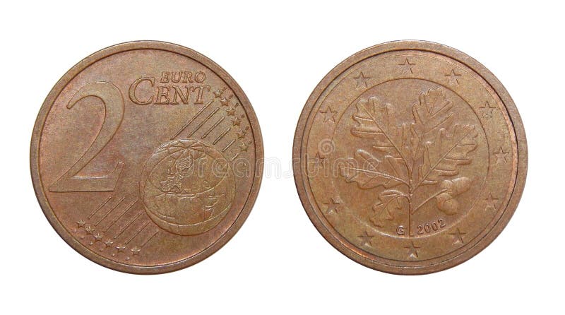Euro cents Allemagne de la pièce de monnaie 2 images libres de droits Euro cents Allemagne de la pièce de monnaie 2 images libres de droits