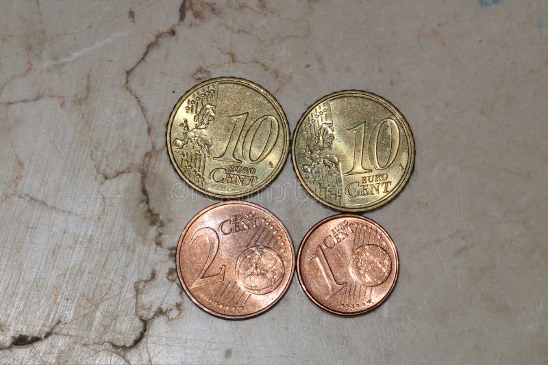 Euro Coins by Small Excess Sizes Stock Image Image of small, euro