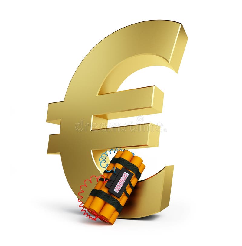 Euro dynamite de crise illustration stock Euro dynamite de crise illustration stock