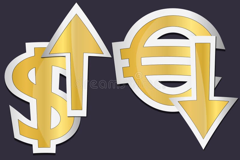 Euro en dolar royalty-vrije illustratie Euro en dolar royalty-vrije illustratie