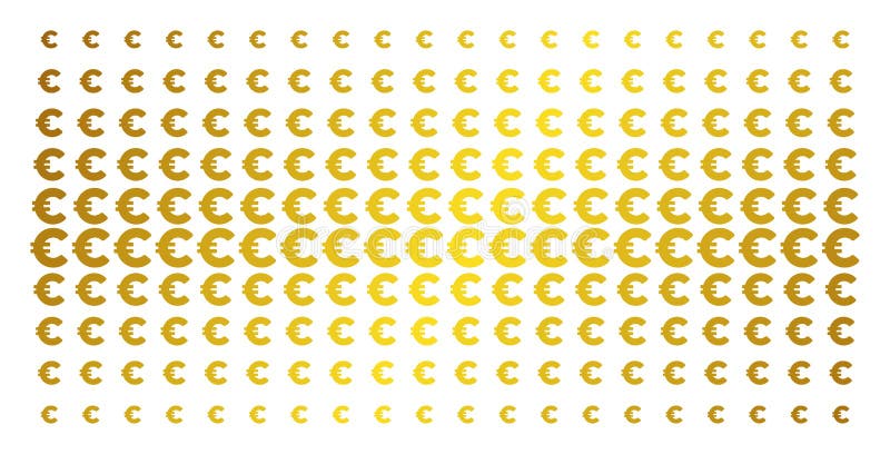 Euro Gold Halftone Array stock illustration
