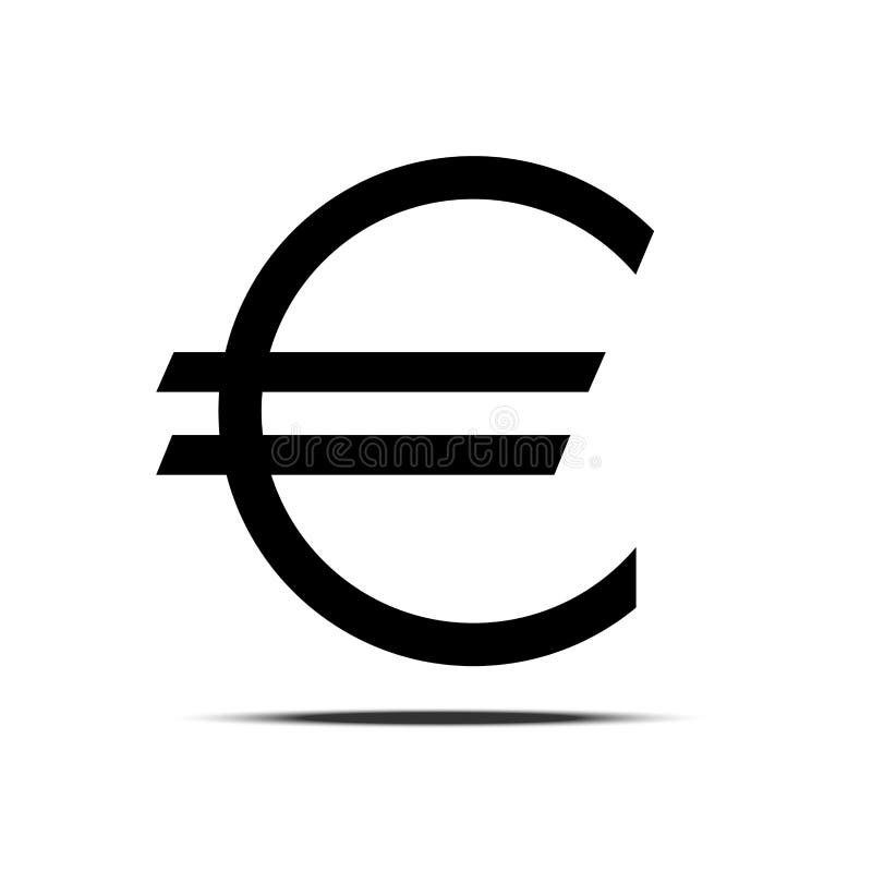 Euro icône de vecteur de signe