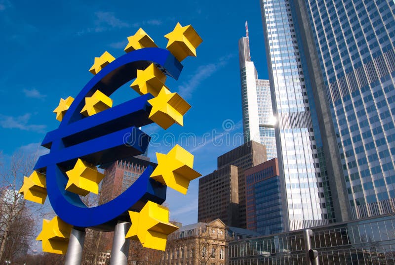 EURO logo à Francfort sur Main