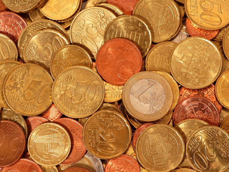 Euro- moedas fotos de stock