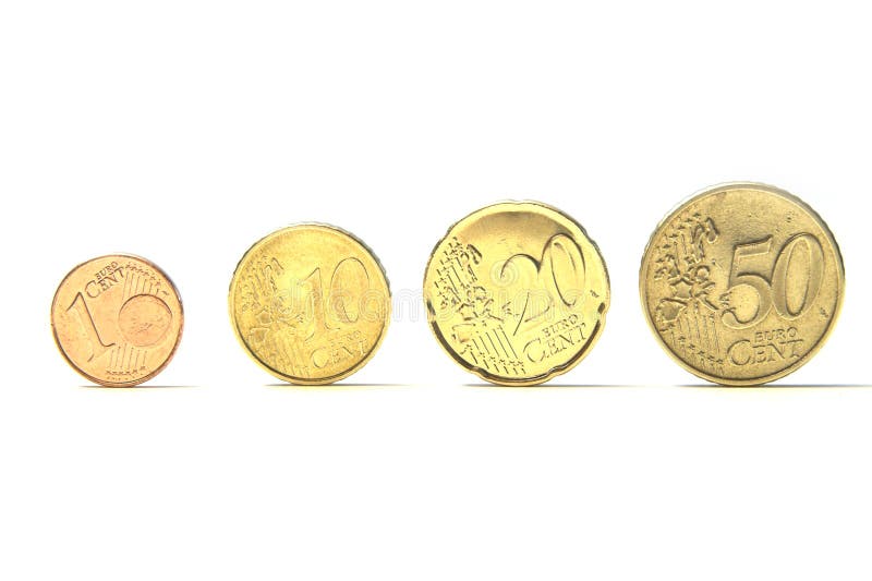 Euro- moedas imagem de stock