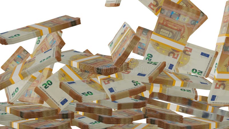 50 Euro Money Composition. Financial Background. Many Banknotes and Wads of  Money. Cash. 3D Render. Stock Illustration - Illustration of closeup,  finances: 253964042