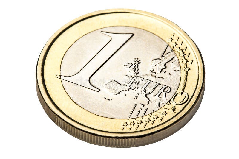 Euro Muntstuk Geïsoleerde Hoek stock foto's Euro Muntstuk Geïsoleerde Hoek stock foto's