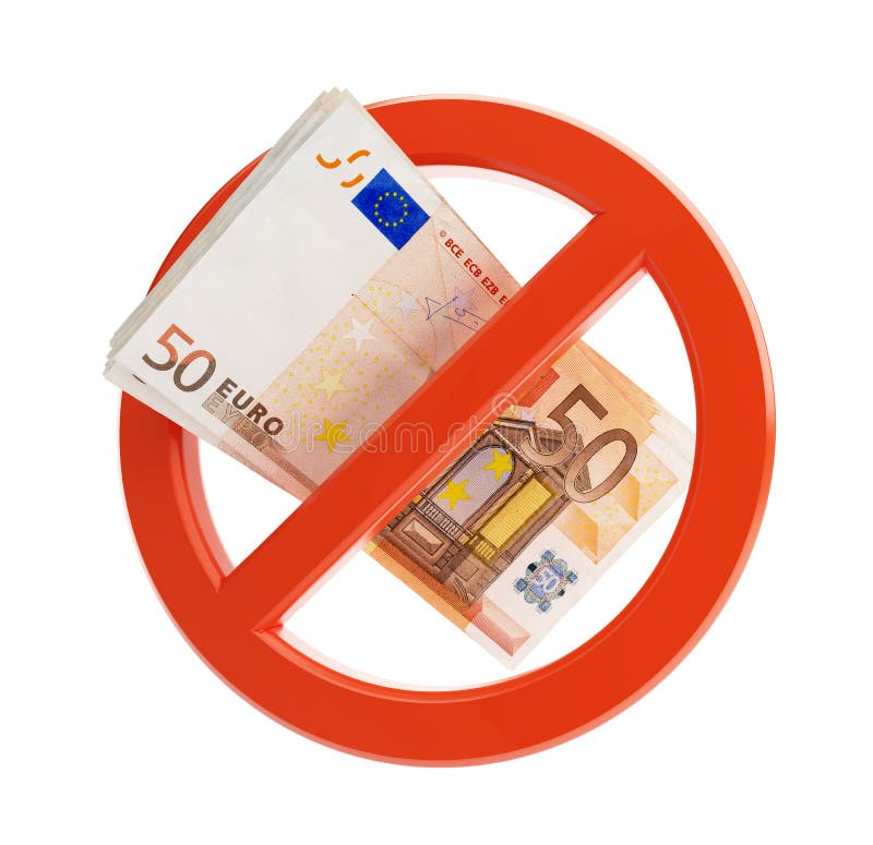 Euro no financial crisis on a white background. Euro no financial crisis on a white background