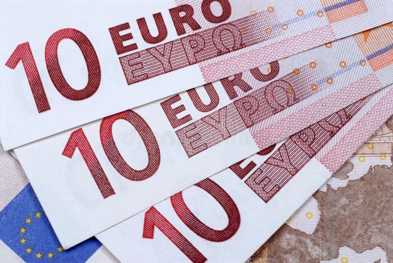Euros : Euro 10 banknotes or bills close up stock images Euros : Euro 10 banknotes or bills close up stock images
