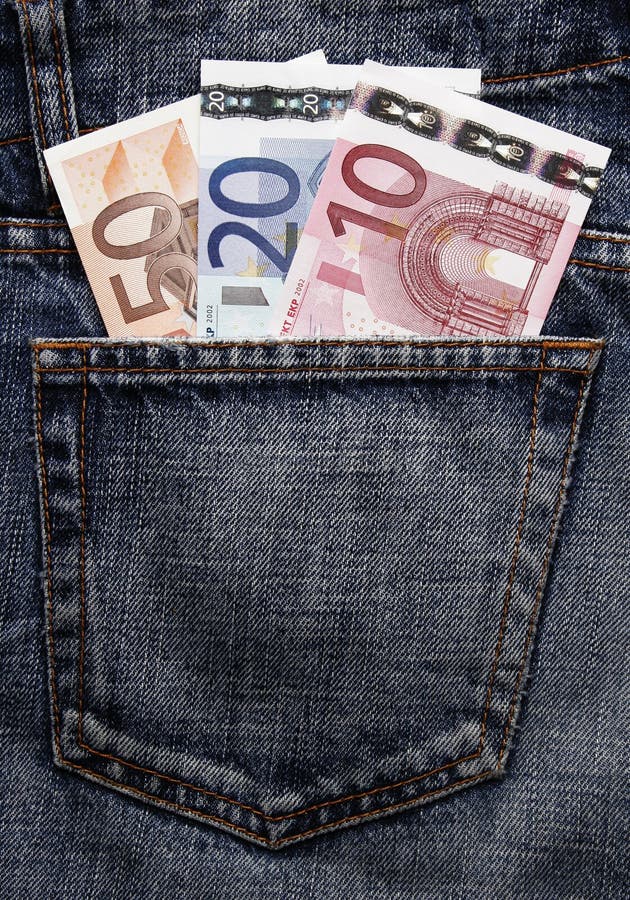 Euro Pocket Money In Blue Jeans