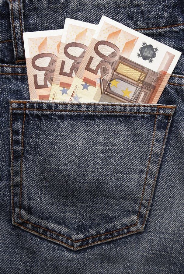 Euro Pocket Money In Blue Jeans