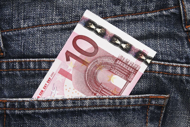 Euro Pocket Money In Blue Jeans