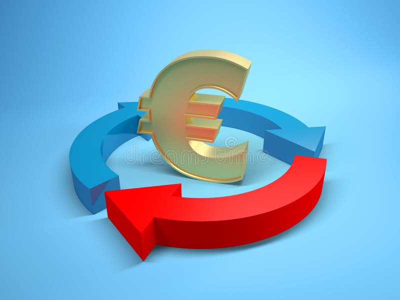 Euro sign stock illustration