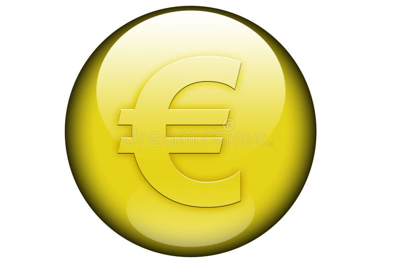 Euro sign in a glassy orb