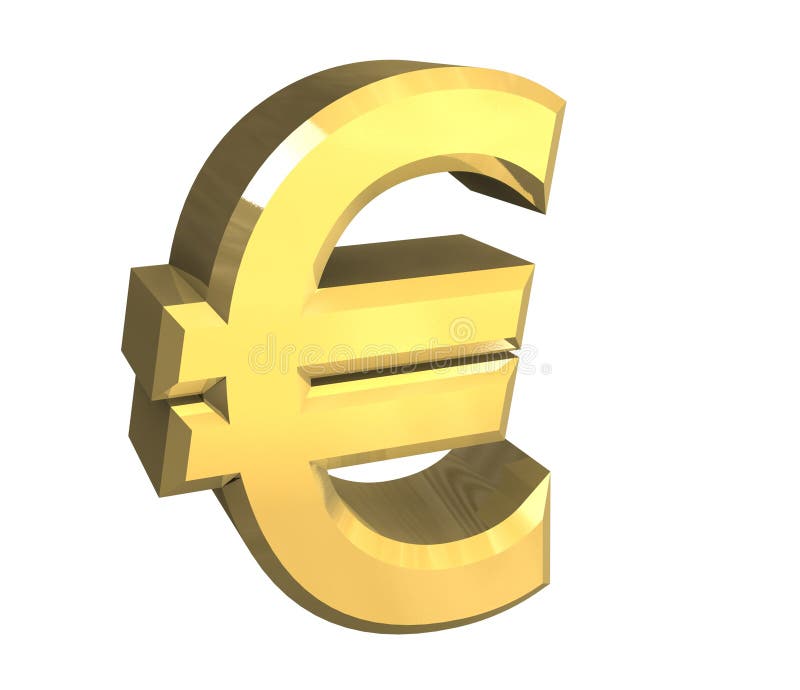 Netto veiligheid emmer Euro symbool in (3D) goud stock illustratie. Illustration of contant -  3370798