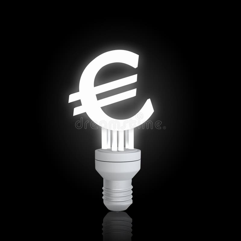 Euro tekenlamp stock foto Euro tekenlamp stock foto
