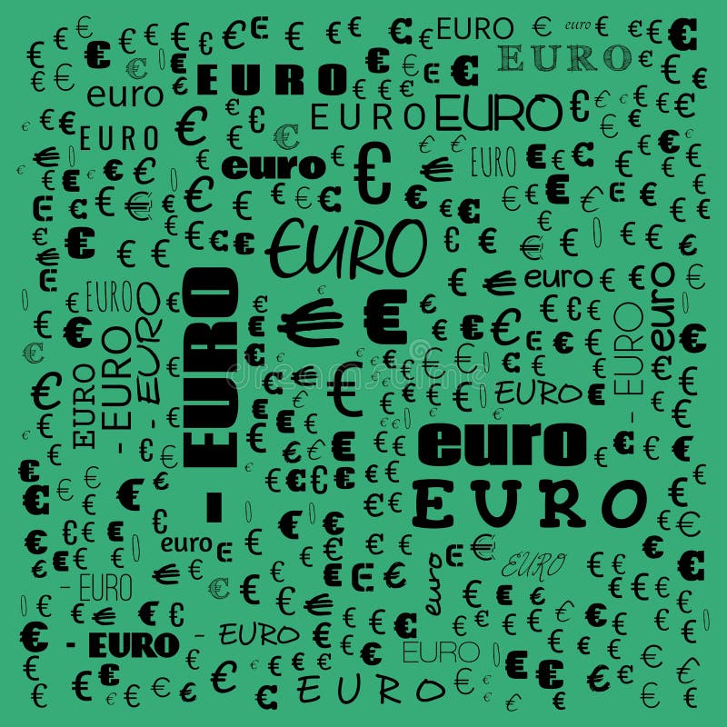 Euro word cloud,icon,word cloud use for banner, painting, motivation, web-page, website background, t-shirt & shirt printing vector illustration