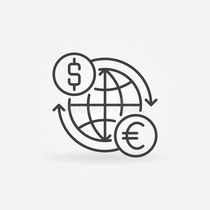 Euro zur Dollarbekehrtikone vektor abbildung Euro zur Dollarbekehrtikone vektor abbildung