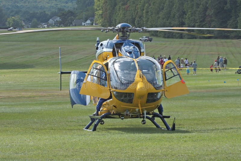 Eurocopter Life Flight Helicopter Stock Photo Image of skids, shiny 10980552