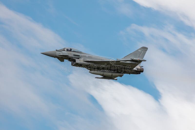 Eurofighter Typhoon shot against an interesting sky