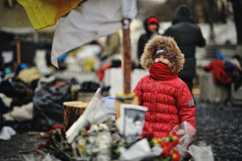 Euromaidan Rewolucja wolność obraz stock
