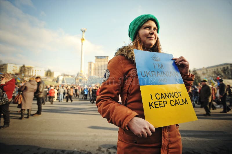 Euromaidan Rewolucja wolność obraz stock