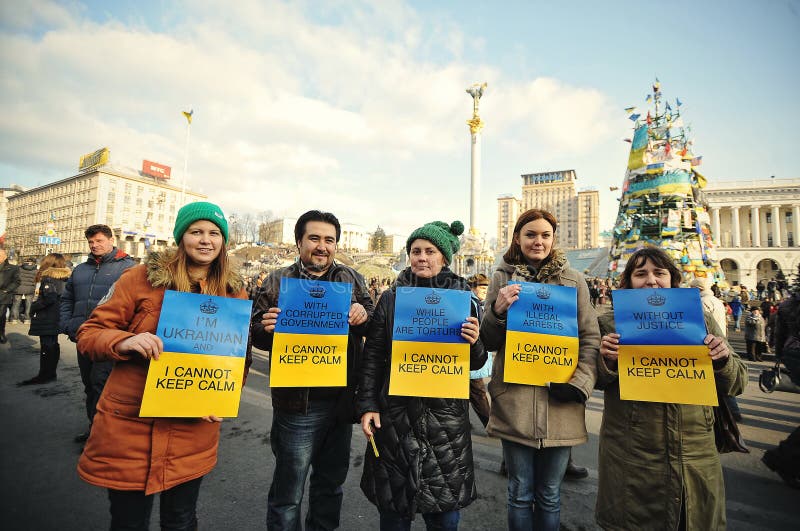 Euromaidan Rewolucja wolność zdjęcie stock