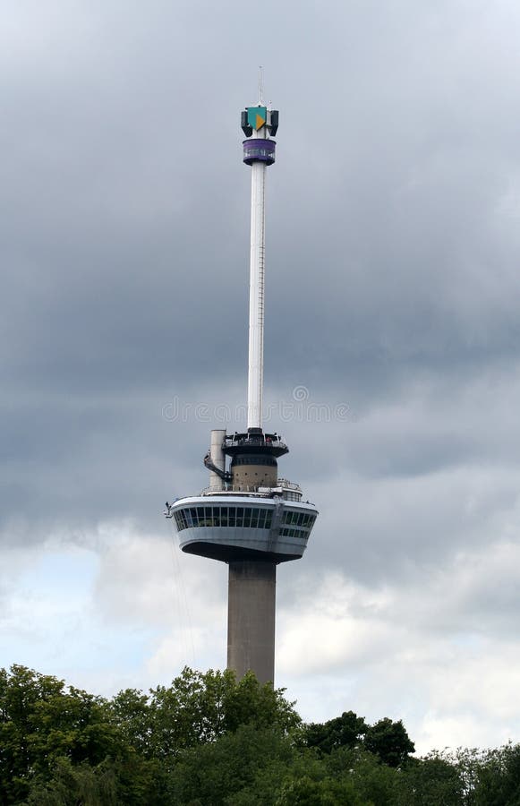 Euromast is an Observation Tower in Rotterdam Stock Photo - Image of ...