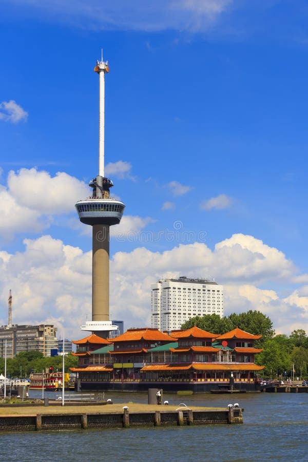 Euromast Tower At Rotterdam Stock Image - Image of famous, excursions