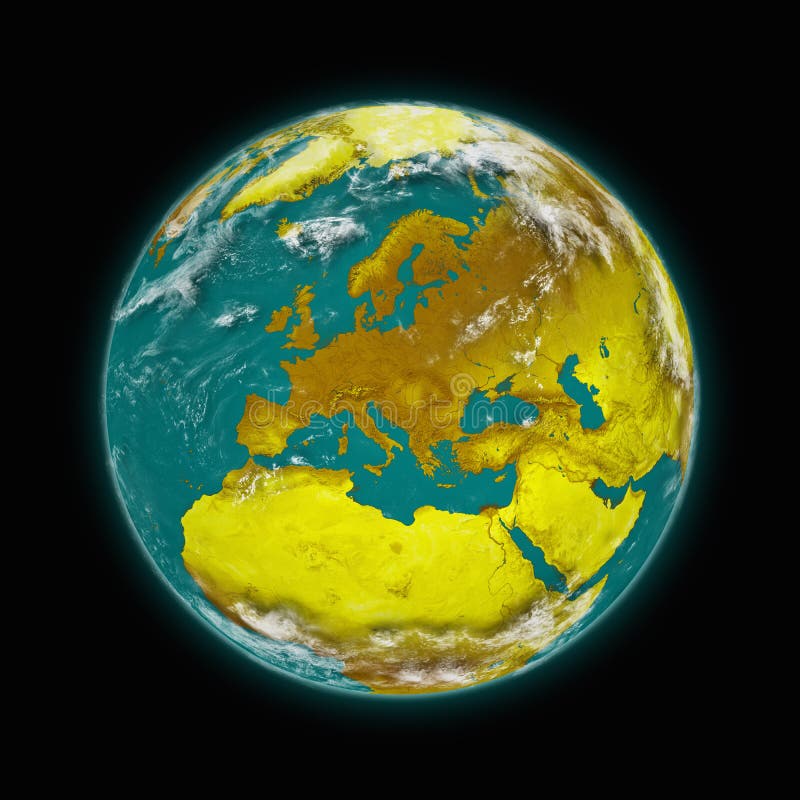 Europa Auf Planet Erde Stock Abbildung Illustration Von Anschlu
