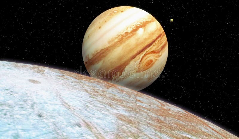 Europa io moon jupiter vector illustration Europa io moon jupiter vector illustration