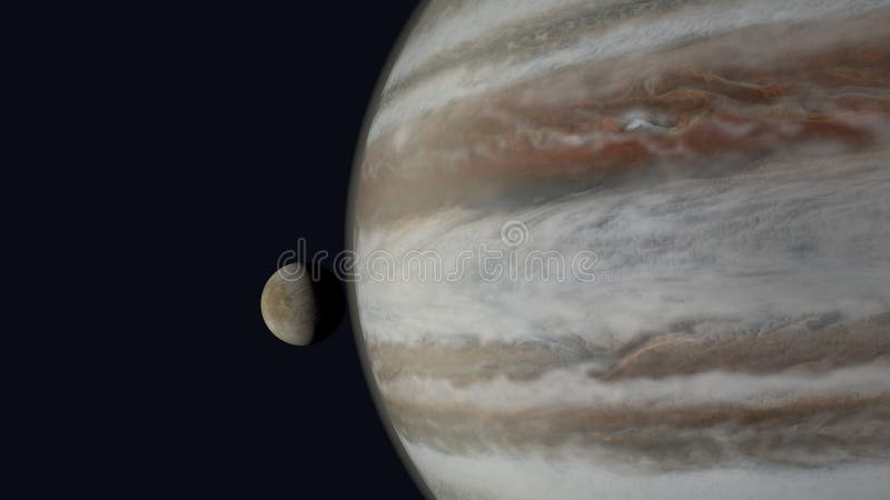 Europa and Jupiter. vector illustration