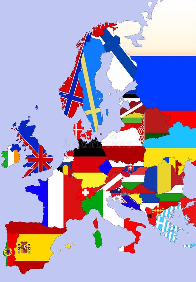 Europa-Karte stock abbildung Europa-Karte stock abbildung