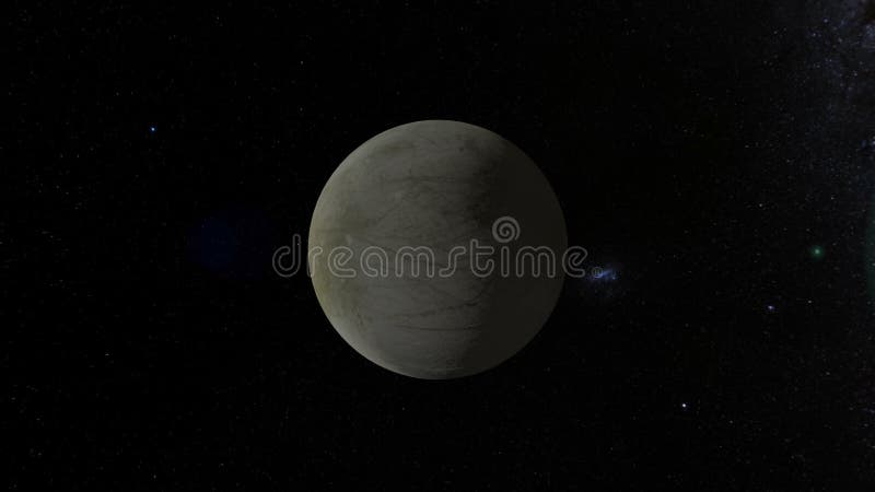 Europa moon of Jupiter stock illustration