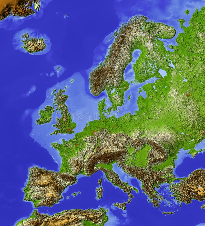 Europa, programma di rilievo illustrazione vettoriale Europa, programma di rilievo illustrazione vettoriale